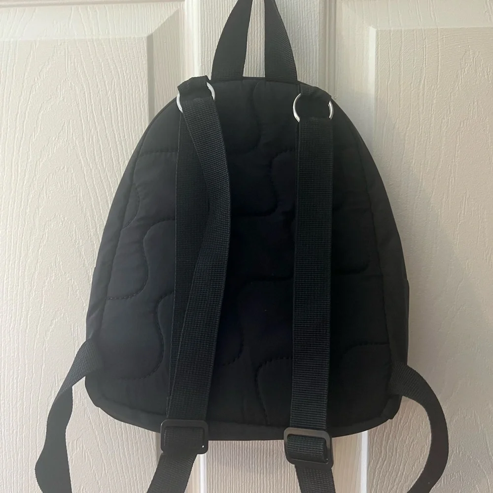 adidas Black Backpack with White Logo and Gold Zippers - Picture 2 of 2